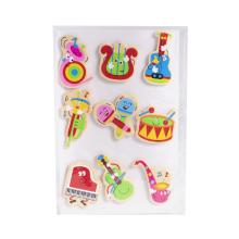 DREVENÉ NÁLEPKY HUDOBNÉ NÁSTROJE SADA 9