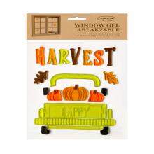 GÉL NA OKNO ŠŤASTNÁ ÚRODA TEKVICE 20X25