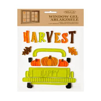 GÉL NA OKNO ŠŤASTNÁ ÚRODA TEKVICE 20X25