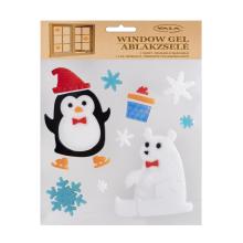 GÉL NA OKNO ĽADOVÝ MEDVEĎ A TUČNIAK