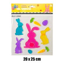 GÉL NA OKNO FAREBNÉ KRÁLIKY