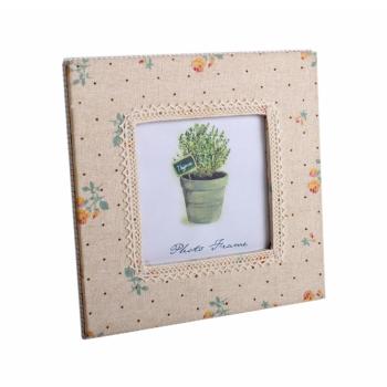 DREVENÝ DRŽIAK NA OBRÁZKY SO ZELENO-ŽLTÝMI KVETMI