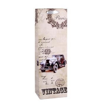 PAPIEROVÉ TAŠKY S NÁPISOM " VINTAGE ", MATNÉ, OLDTIMER