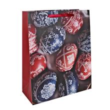 PAPIEROVÉ VRECÚŠKA S MATNÝMI, STUŽKOVÝMI CHLOPŇAMI, MODRÉ A ČERVENÉ VEĽKONOČNÉ VAJÍČKA