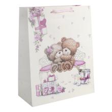 PAPIEROVÁ TAŠKA S MATNÝM, ĽÚBOSTNÝM VZOROM PAPUČE