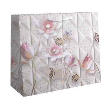 PAPIEROVÉ TAŠKY S MATNÝM, FAREBNÝM VZOROM PUZZLE