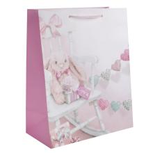 PAPIEROVÁ TAŠKA MATNÁ RUŽOVÁ DETSKÁ STOLIČKA VZOR