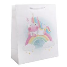 PAPIEROVÉ TAŠKY, SVETLÉ, DÚHOVÝ JEDNOROŽEC