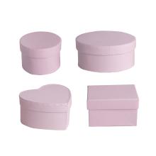 SADA PAPIEROVÝCH KRABÍC, 4 RÔZNE DRUHY, VINTAGE RUŽOVÁ