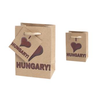PAPIEROVÁ TAŠKA S NÁPISOM "I LOVE HUNGARY"