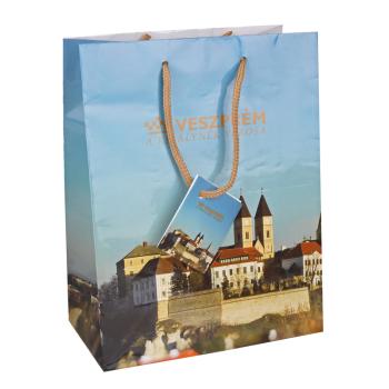 PAPIEROVÁ TAŠKA S JASNÝM, VESZPRÉMOVÝM VZOROM