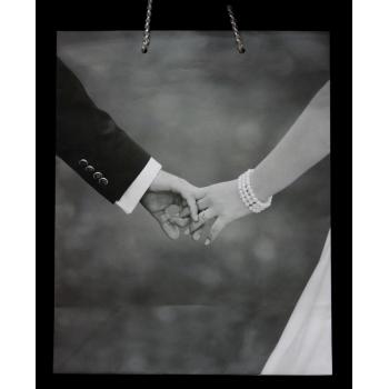 PAPIEROVÉ TAŠKY MATNÉ, SVADOBNÉ RUKA V RUKE