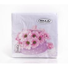 PAPIEROVÝ OBRÚSOK 20 KUSOV 3-VRSTVOVÁ TORTA S KVETMI