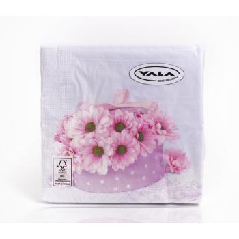 PAPIEROVÝ OBRÚSOK 20 KUSOV 3-VRSTVOVÁ TORTA S KVETMI