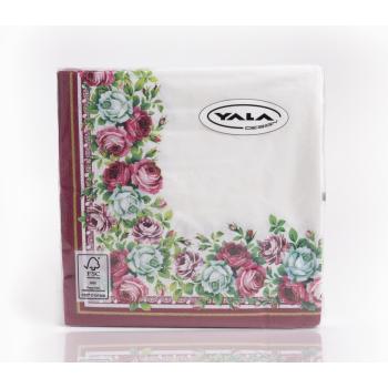 PAPIEROVÉ OBRÚSKY 20 KUSOV 3 VRSTVY S RÁMOM RUŽE