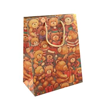 PAPIEROVÉ TAŠKY KRAFT, POTLAČ MEDVEDÍKA
