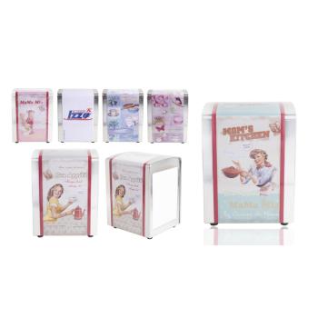 KOVOVÝ ZÁSOBNÍK NA OBRÚSKY MIX