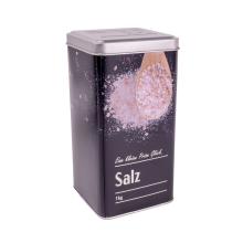 KOVOVÁ KOCKA, NÁPIS "SALZ", VZOR SOLI