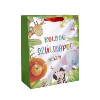 PAPIEROVÉ VRECKÁ POTIAHNUTÉ FÓLIOU, "BOLDOG SZÜLINAPOT NEKED", ZÁZRAČNÉ ZVIERATÁ