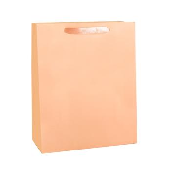 PAPIEROVÉ VRECÚŠKO, MATNÉ, S VÝPLŇOU ZO STUHY, KRÉMOVO RUŽOVÉ