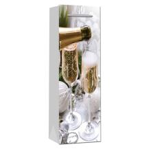 PAPIEROVÉ VRECKO S LESKLÝM VÍNOM, 2 POHÁRE ŠAMPANSKÉHO