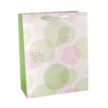 PAPIEROVÉ TAŠKY S MATNÝM POVRCHOM, CHLOPNE SO STUHOU, STRIEBORNÁ POTLAČ, ZELENÉ BALÓNIKY