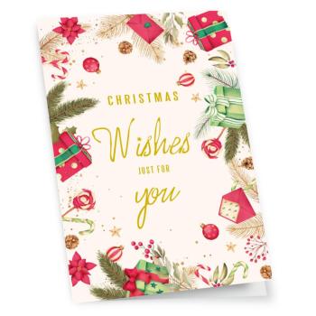 POHĽADNICA, "CHRISTMAS WISHES JUST FOR YOU", DARČEKY
