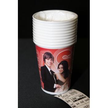 DISNEY PARTY PAPIEROVÝ POHÁR, 10 KUSOV, HIGH SCHOOL MUSICAL 3