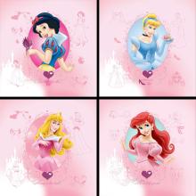 DISNEY PLÁTNO NÁLEPKA NA STENU, PRINCEZNÉ