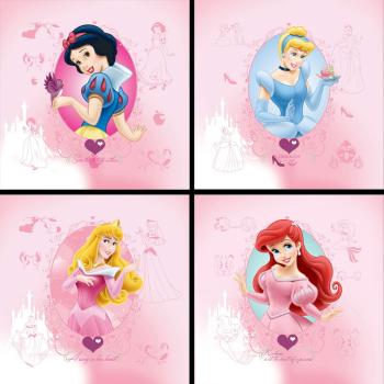 DISNEY PLÁTNO NÁLEPKA NA STENU, PRINCEZNÉ