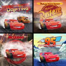 DISNEY PLÁTNO NÁLEPKA NA STENU, AUTÁ