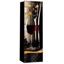 PAPIEROVÉ VRECKO S MATNÝM ČERVENÝM POHÁROM NA VÍNO