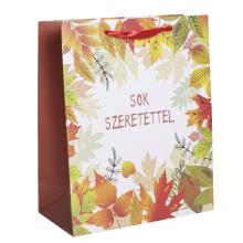 PAPIEROVÁ TAŠKA MATNÁ JESENNÉ LISTY 26X32