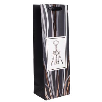 PAPIEROVÉ VRECKO NA VÍNO MATNÉ 12X36 VÝVRTKA