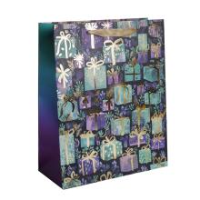 PAPIEROVÉ TAŠKY MATNÉ, ZLATÉ S LESKLOU POTLAČOU, MODRÉ A FIALOVÉ DARČEKY