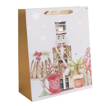 PAPIEROVÉ TAŠKY S MATNOU, ZLATOU LESKLOU POTLAČOU, LUSKÁČIKOM A DARČEKMI