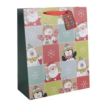 PAPIEROVÉ VRECKÁ S PODLOŽKOU, KARTIČKA, "DO NOT OPEN UNTIL 25 DECEMBER", VIANOČNÉ FIGÚRKY