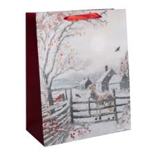 PAPIEROVÉ TAŠKY MATNÉ, ZASNEŽENÁ FARMA