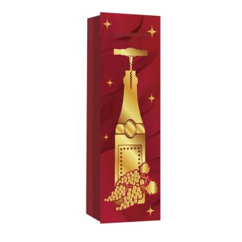 PAPIEROVÉ VRECKÁ S VÍNOM, ČERVENÉ, MATNÉ, ZLATÉ SKLENENÉ VÝVRTKY A HROZNO