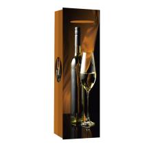 PAPIEROVÉ VRECKO S PODLOŽKOU NA VÍNO, FĽAŠA BIELEHO VÍNA