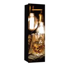 PAPIEROVÉ VRECKO, POHÁR WHISKY S ĽADOM