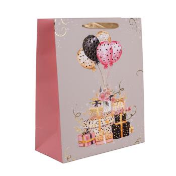 PAPIEROVÉ TAŠKY S MATNOU, ZLATOU LESKLOU POTLAČOU, DARČEKY A BALÓNIKY