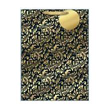 PAPIEROVÉ TAŠKY S MATNOU ZLATOU LESKLOU POTLAČOU, ZLATÝ A ČIERNY VZOR