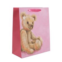 PAPIEROVÉ VRECKO MATNÉ, SEDIACI NOSTALGICKÝ MEDVEĎ, RUŽOVÉ