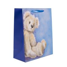 PAPIEROVÉ VRECKO MATNÉ, SEDIACI NOSTALGICKÝ MEDVEĎ, MODRÉ