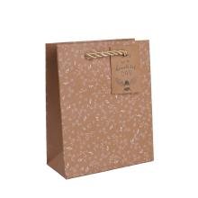 PAPIEROVÁ TAŠKA MATNÁ, S KARTOU, ZÁVES SO VZOROM PŠENIČNEJ TRÁVY