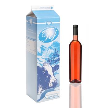 PAPIEROVÝ KARTÓN NA NÁPOJE, TVAR KARTÓNU NA MLIEKO, "MILK"
