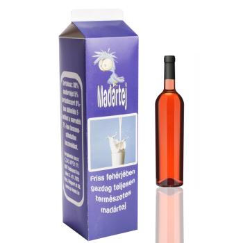 NÁPOJOVÝ KARTÓN V TVARE KRABICE OD MLIEKA S NÁPISOM "BIO MADÁRTEJ"