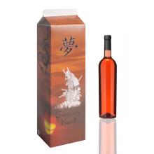 PAPIEROVÝ KARTÓN NA NÁPOJE, TVAR KARTÓNU NA MLIEKO, NÁPIS "SAMURAI KARD"