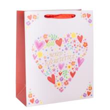 PAPIEROVÉ TAŠKY S MATNÝMI, STUŽKOVÝMI UŠAMI, SRDIEČKAMI S NÁPISOM "NEKED SZERETETTEL"